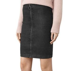 AllSaints Jade Zip Pencil Skirt. Size 6.